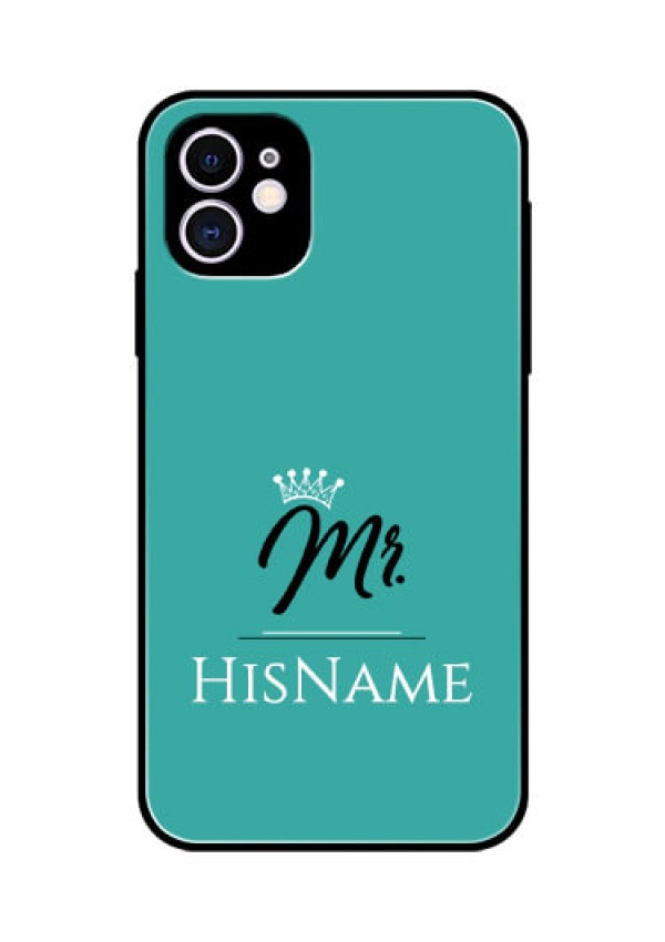 Iphone 11 Custom Glass Phone Case Mr with Name