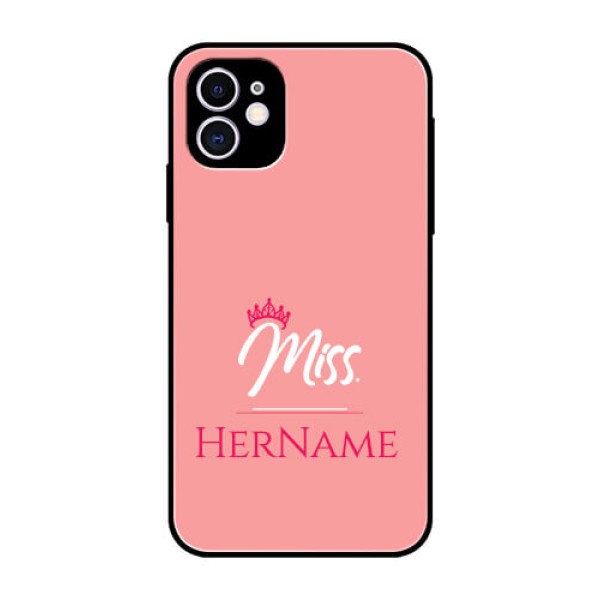 Iphone 11 Custom Glass Phone Case Mrs with Name