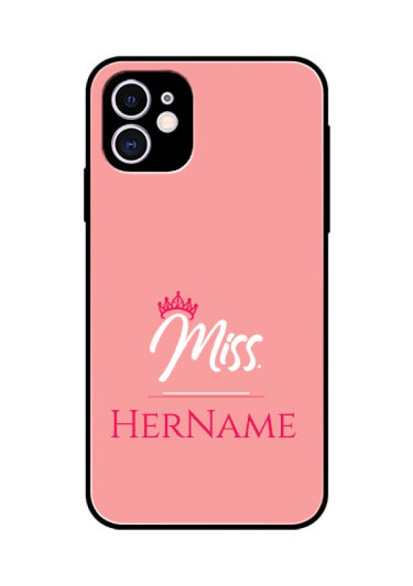 Iphone 11 Custom Glass Phone Case Mrs with Name