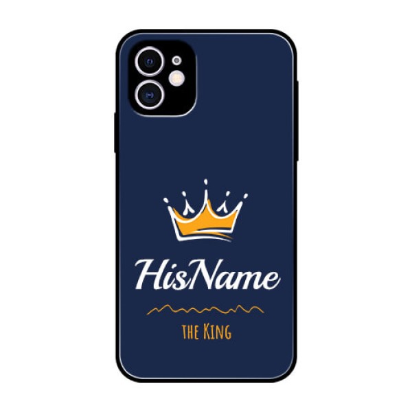 Iphone 11 Glass Phone Case King with Name