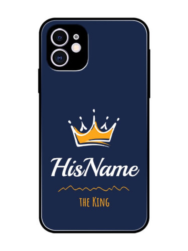 Custom Iphone 11 Glass Phone Case King with Name