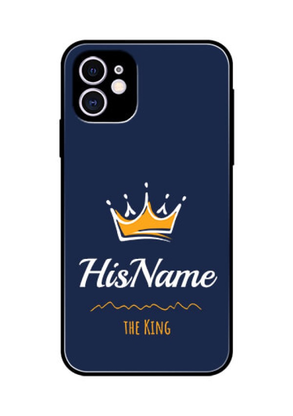 Iphone 11 Glass Phone Case King with Name