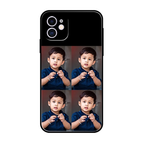 Iphone 11 4 Image Holder on Glass Mobile Cover