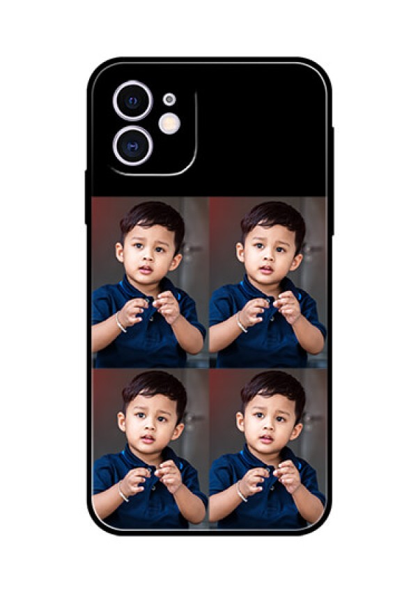 Iphone 11 4 Image Holder on Glass Mobile Cover