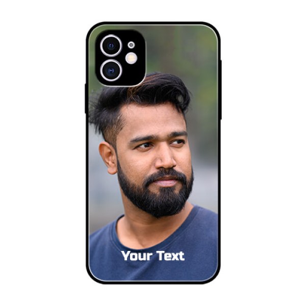 Iphone 11 Glass Mobile Cover: Photo with Text