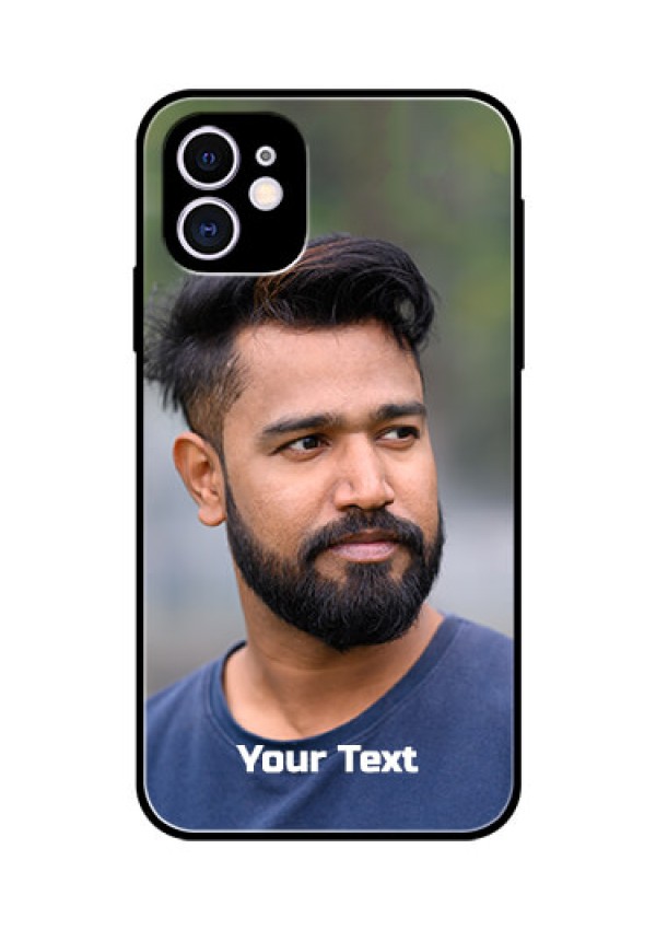 Iphone 11 Glass Mobile Cover: Photo with Text