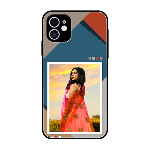 iPhone 11 Personalized Glass Phone Case - Retro color pallet Design iPhone 11 Personalized Glass Phone Case - Retro color pallet Design