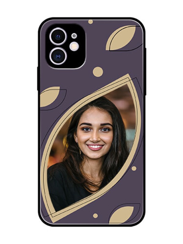 Custom iPhone 11 Custom Glass Mobile Case - Falling Leaf Design
