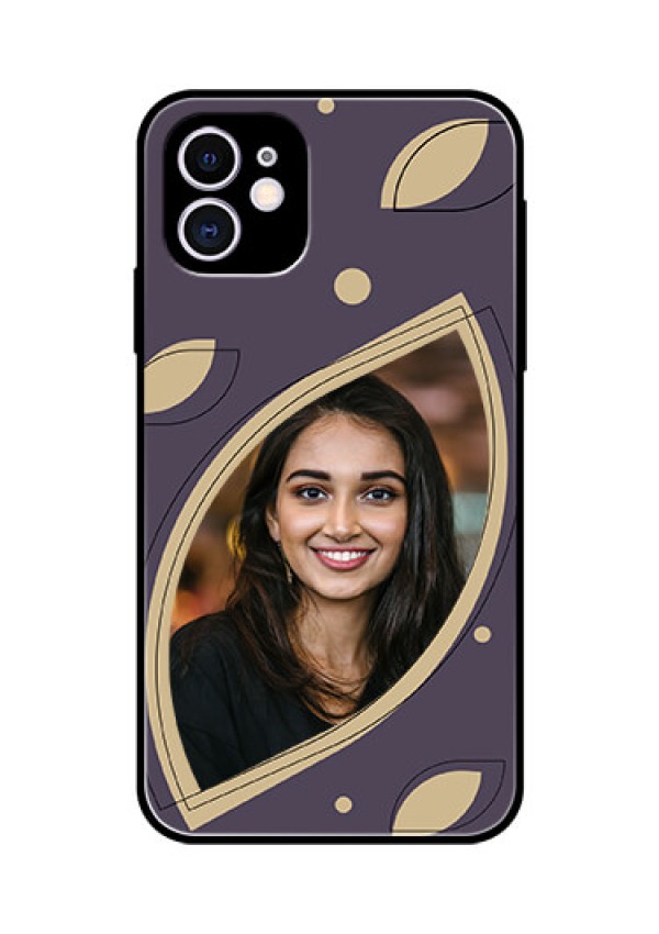 iPhone 11 Custom Glass Mobile Case - Falling Leaf Design