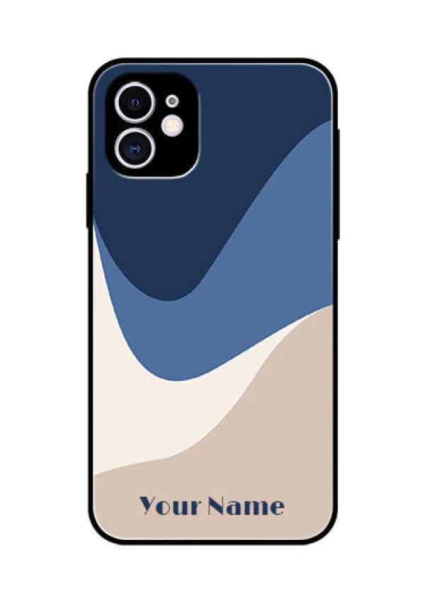 iPhone 11 Custom Glass Phone Case - Abstract Drip Art Design