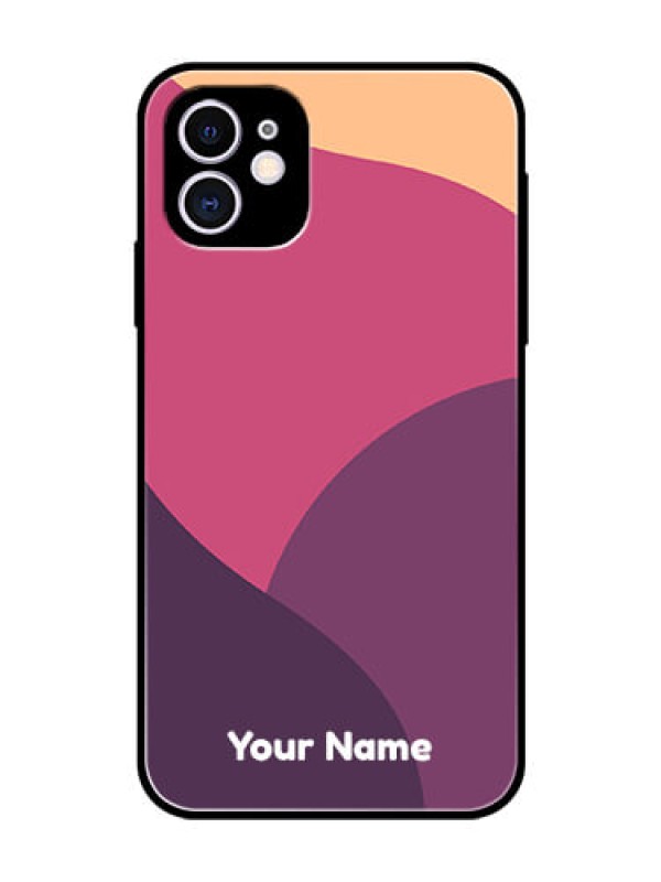 Custom iPhone 11 Custom Glass Phone Case - Mixed Multi-colour abstract art Design