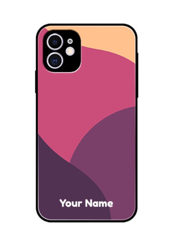 iPhone 11 Custom Glass Phone Case - Mixed Multi-colour abstract art Design