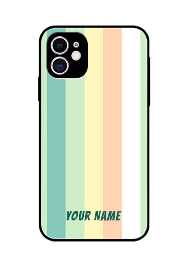 iPhone 11 Photo Printing on Glass Case - Multi-colour Stripes Design