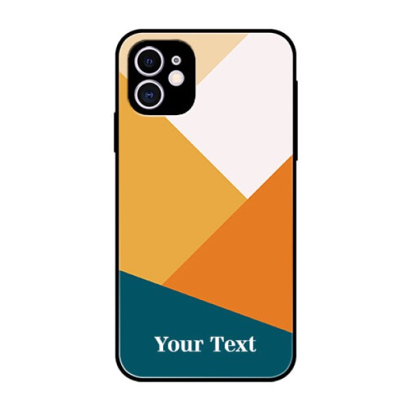 iPhone 11 Personalized Glass Phone Case - Stacked Multi-colour Design iPhone 11 Personalized Glass Phone Case - Stacked Multi-colour Design