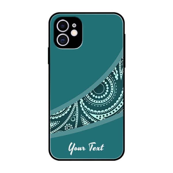 iPhone 11 Photo Printing on Glass Case - semi visible floral Design