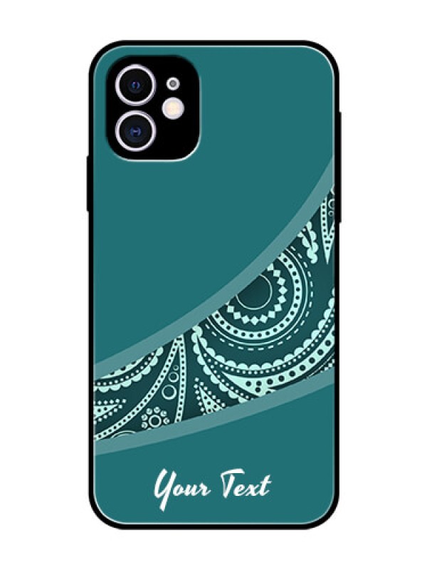 Custom iPhone 11 Photo Printing on Glass Case - semi visible floral Design