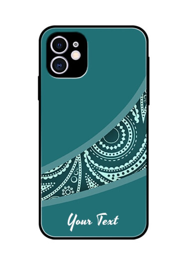 iPhone 11 Photo Printing on Glass Case - semi visible floral Design