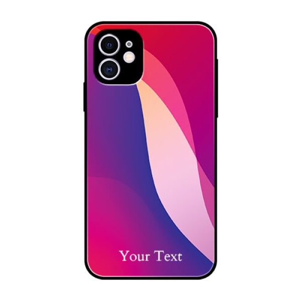 iPhone 11 Personalized Glass Phone Case - Digital abstract Overlap Design iPhone 11 Personalized Glass Phone Case - Digital abstract Overlap Design
