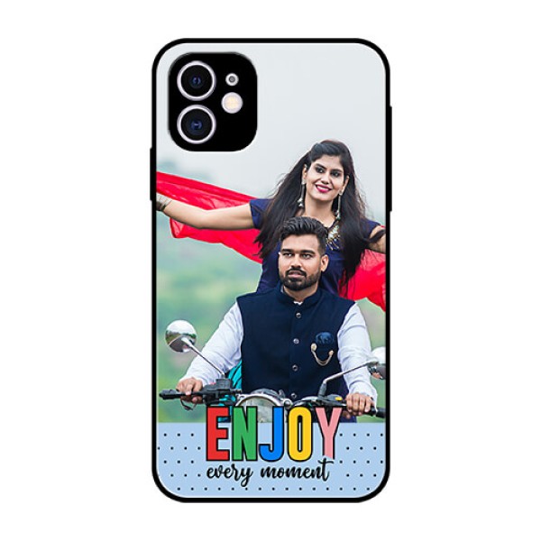 iPhone 11 Photo Printing on Glass Case - Enjoy Every Moment Design iPhone 11 Photo Printing on Glass Case - Enjoy Every Moment Design