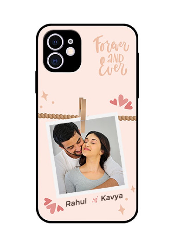 iPhone 11 Custom Glass Phone Case - Forever and ever love Design