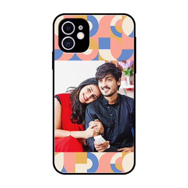 iPhone 11 Photo Printing on Glass Case - Semi-circle Maze Pattern Design iPhone 11 Photo Printing on Glass Case - Semi-circle Maze Pattern Design
