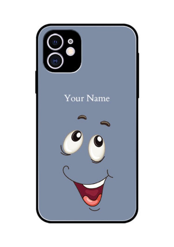iPhone 11 Photo Printing on Glass Case - Laughing Cartoon Face Design