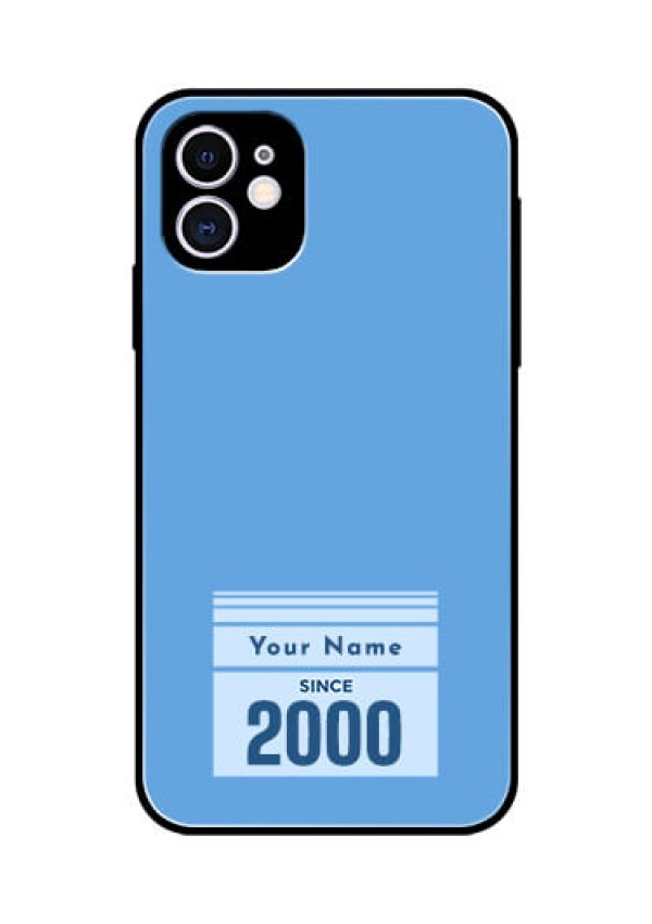 iPhone 11 Custom Glass Mobile Case - Custom Year of birth Design
