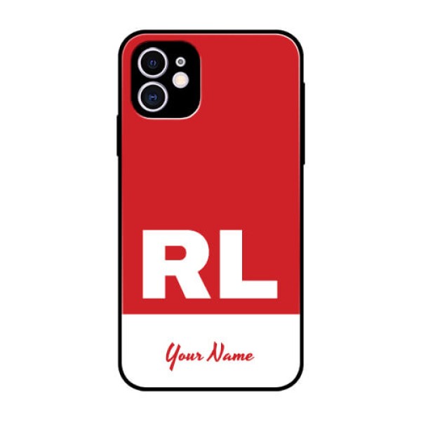 iPhone 11 Personalized Glass Phone Case - dual tone custom text Design iPhone 11 Personalized Glass Phone Case - dual tone custom text Design
