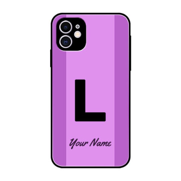 iPhone 11 Custom Glass Phone Case - Tricolor custom text Design iPhone 11 Custom Glass Phone Case - Tricolor custom text Design