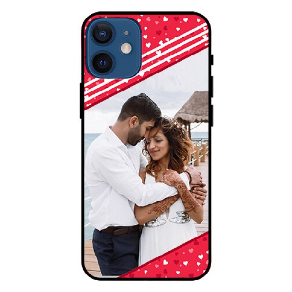 Iphone 12 Mini Custom Glass Mobile Case - Valentines Gift Design Iphone 12 Mini Custom Glass Mobile Case - Valentines Gift Design