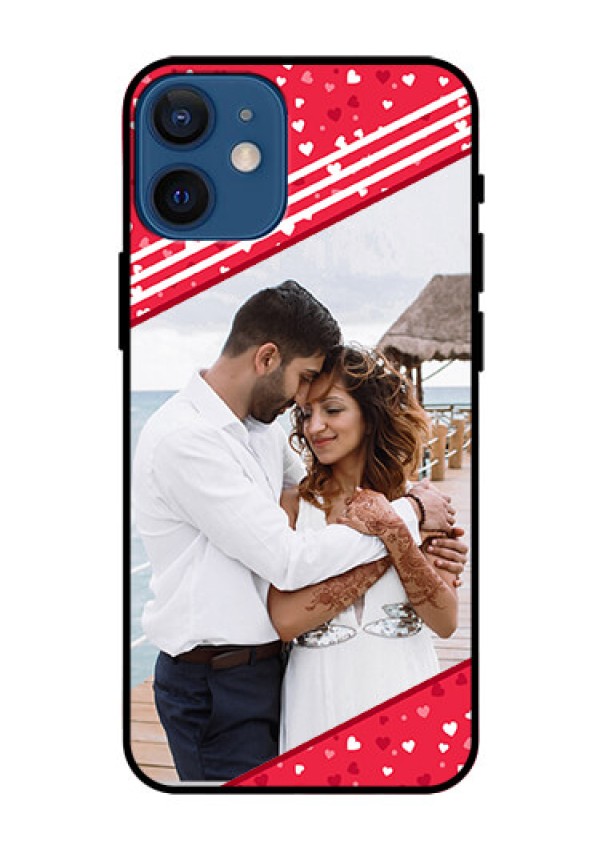 Iphone 12 Mini Custom Glass Mobile Case  - Valentines Gift Design