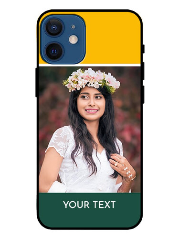 Custom Iphone 12 Mini Photo Printing on Glass Case  - Love You Design