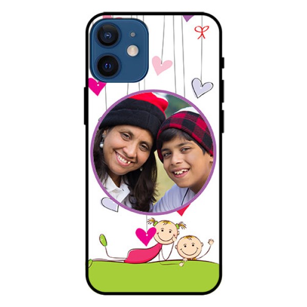 Iphone 12 Mini Photo Printing on Glass Case  - Cute Kids Phone Case Design