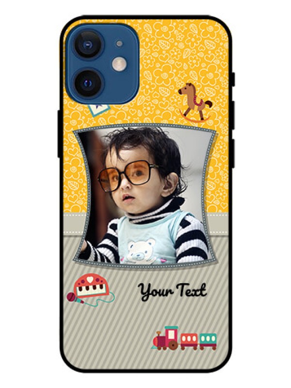Custom Iphone 12 Mini Personalized Glass Phone Case  - Baby Picture Upload Design