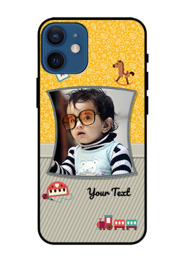 Iphone 12 Mini Personalized Glass Phone Case  - Baby Picture Upload Design