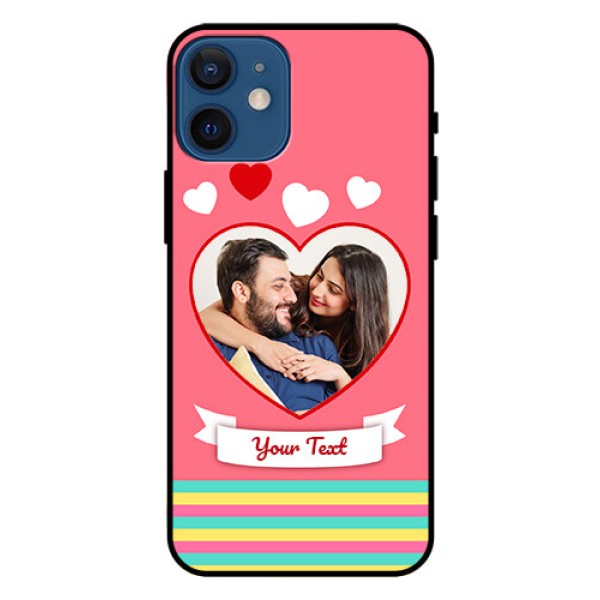 Iphone 12 Mini Photo Printing on Glass Case - Love Doodle Design Iphone 12 Mini Photo Printing on Glass Case - Love Doodle Design