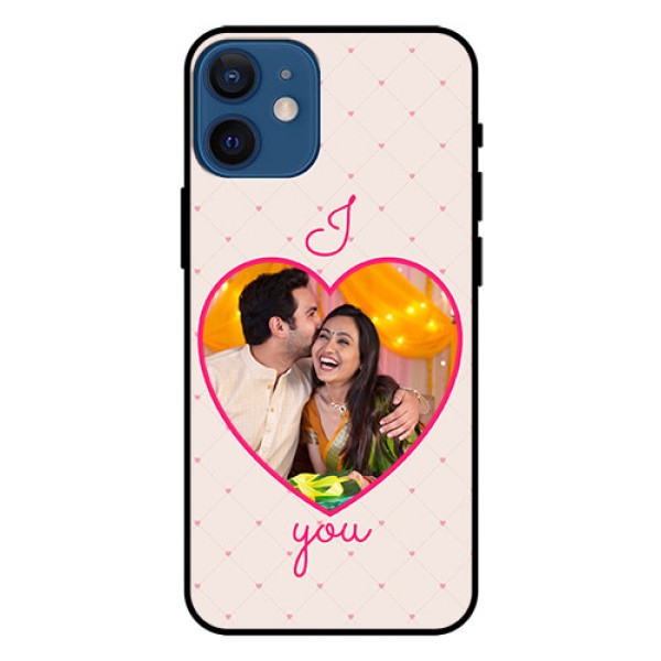 Iphone 12 Mini Custom Glass Mobile Case  - Heart Shape Design