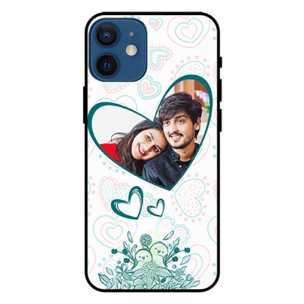 Iphone 12 Mini Photo Printing on Glass Case  - Premium Couple Design