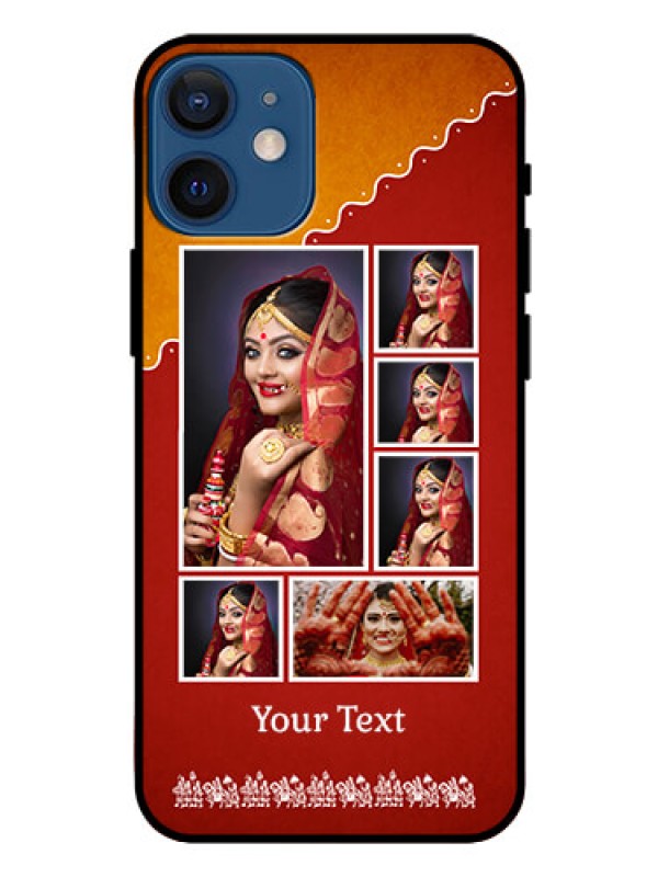 Custom Iphone 12 Mini Personalized Glass Phone Case  - Wedding Pic Upload Design