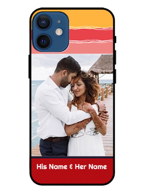 Custom Iphone 12 Mini Custom Glass Mobile Case  - Colorful Case Design