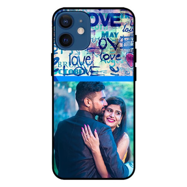 Iphone 12 Mini Custom Glass Mobile Case  - Colorful Love Design