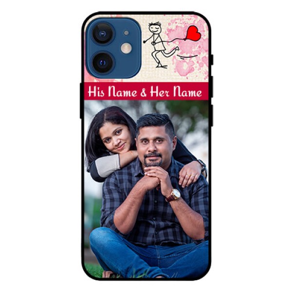 Iphone 12 Mini Photo Printing on Glass Case  - You and Me Case Design