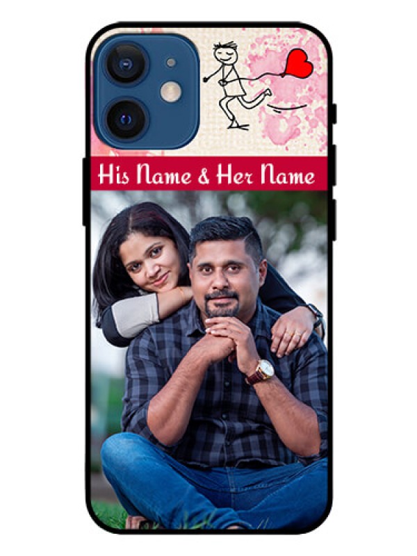 Custom Iphone 12 Mini Photo Printing on Glass Case  - You and Me Case Design