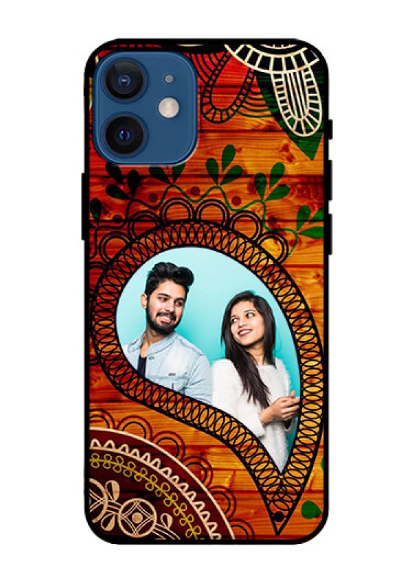Iphone 12 Mini Personalized Glass Phone Case  - Abstract Colorful Design