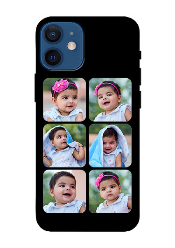 Iphone 12 Mini Photo Printing on Glass Case  - Multiple Pictures Design