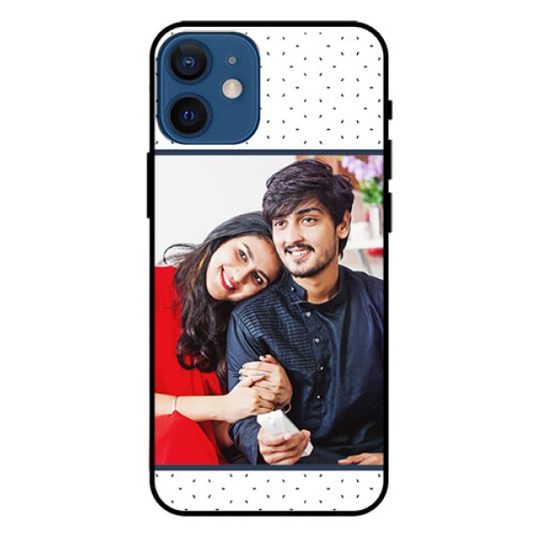 Iphone 12 Mini Personalized Glass Phone Case  - Premium Dot Design