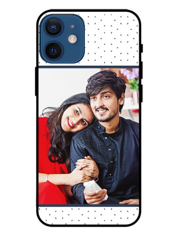 Custom Iphone 12 Mini Personalized Glass Phone Case  - Premium Dot Design