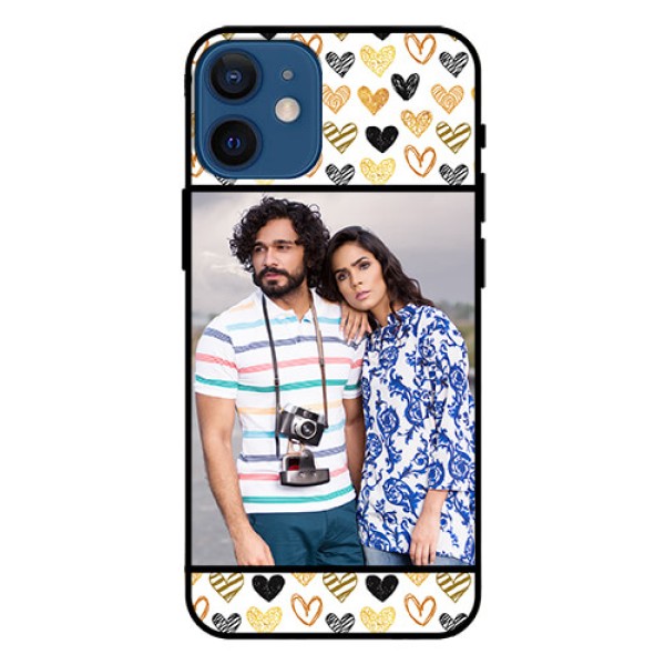 Iphone 12 Mini Photo Printing on Glass Case - Love Symbol Design Iphone 12 Mini Photo Printing on Glass Case - Love Symbol Design