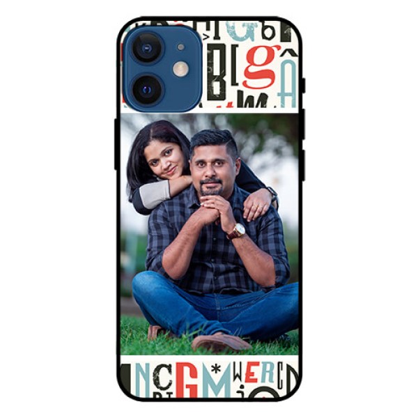 Iphone 12 Mini Personalized Glass Phone Case  - Alphabet Design