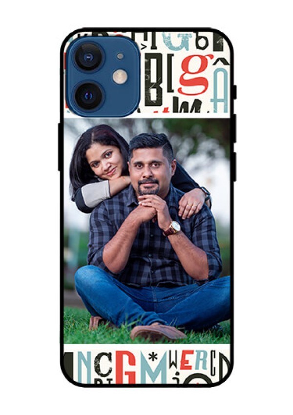 Iphone 12 Mini Personalized Glass Phone Case  - Alphabet Design